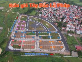 Chuyển nhượng lô góc xẻ khe 3 mặt thoáng tại đấu giá tây bắc lễ pháp, xã tiên dương. mặt đường 25m