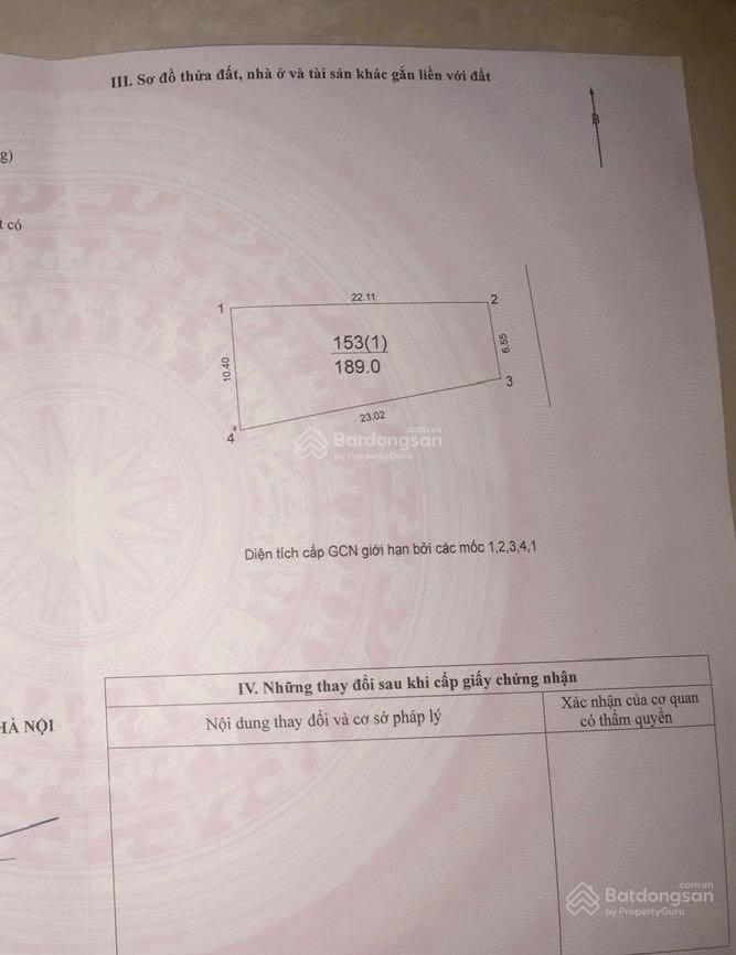 Cần bán 189m2 mt 6,55m nở hậu tại bìa thôn hội phụ, xã đông hội.  e doanh 0973 516 ***