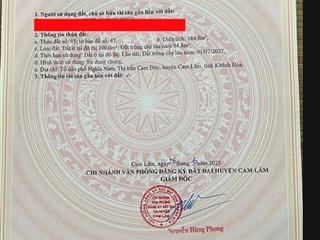 Bán đất tại khu bàn cờ thị trấn cam đức, ngang 6m, giá chỉ 3.5 tỷ