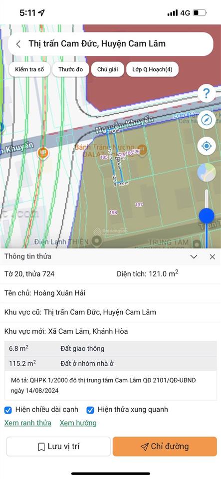 Bàn cờ cam đức, đường nguyễn khuyến ngang 8m, full thổ cư