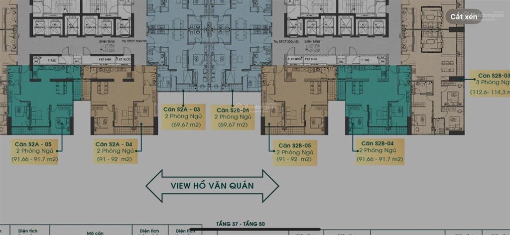 Chính chủ bán căn 2pn + 1, 2wc sửa đc thành 3n. view pháo hoa hồ văn quán, ban công đn, sổ lâu dài