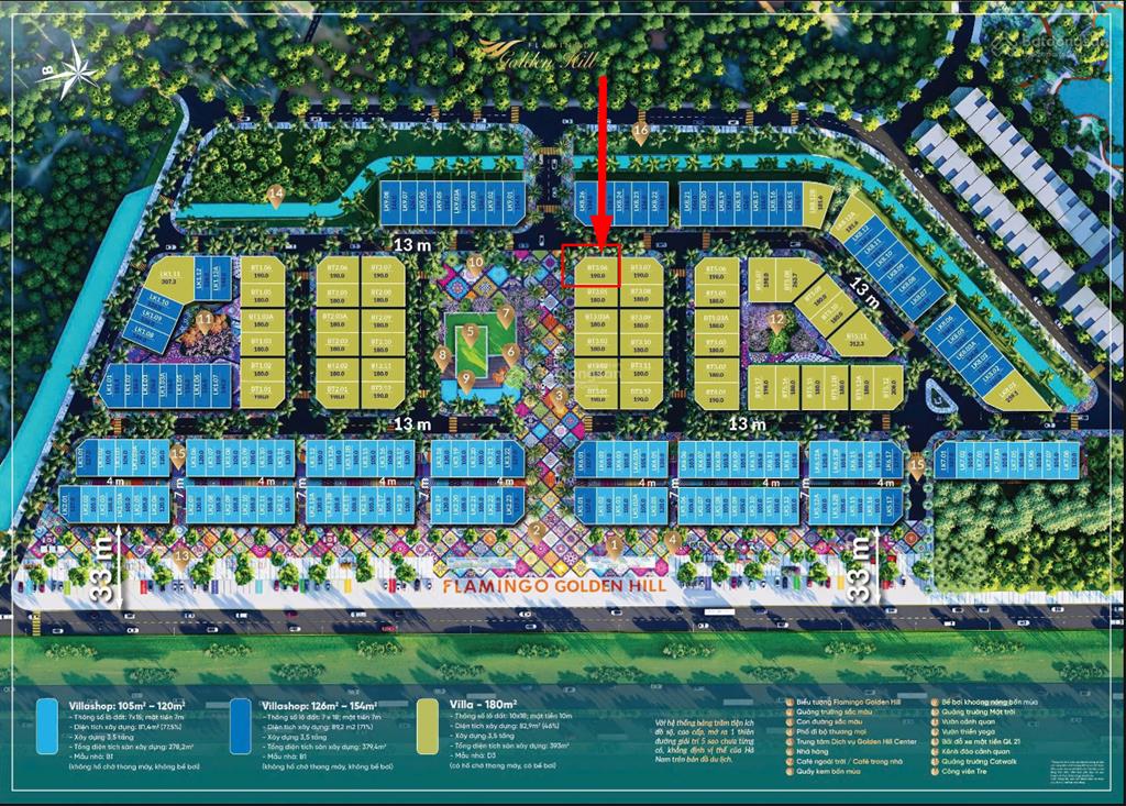 Chính chủ bán căn biệt thự góc 190m2 của dự án flamigo hà nam full nội thất full giá 8,6 tỷ