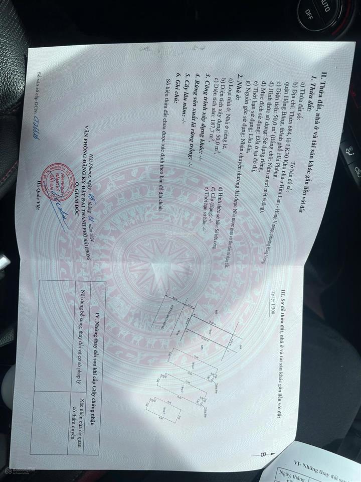 Chỉ 4,35 tỷ sở hữu nhà 4 tầng 50m2 bìa đỏ mới cứng tại him lam hồng bàng.  0977 942 ***