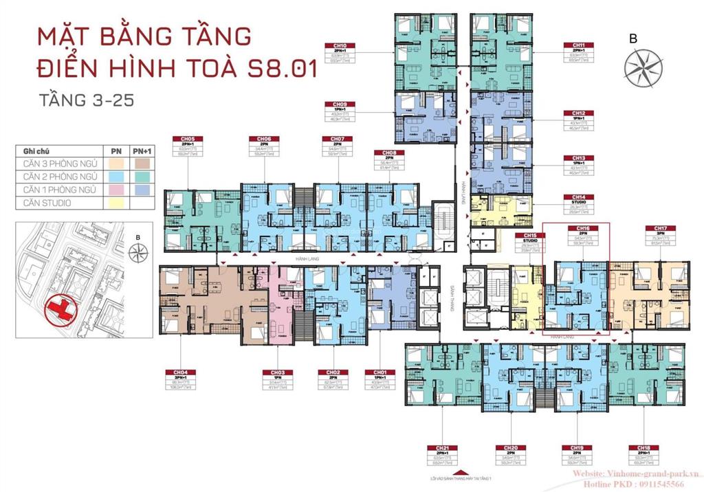 Bán căn hộ 2pn 2,9 tỷ tại tòa s8, the origami  vinhomes grand park, 54,4m2
