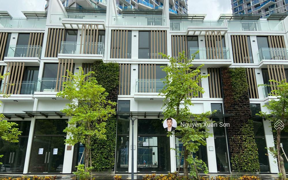 Cho thuê nhà phố vịnh đảo sol forest ecopark mặt đường lớn, nguyên căn giá 18tr