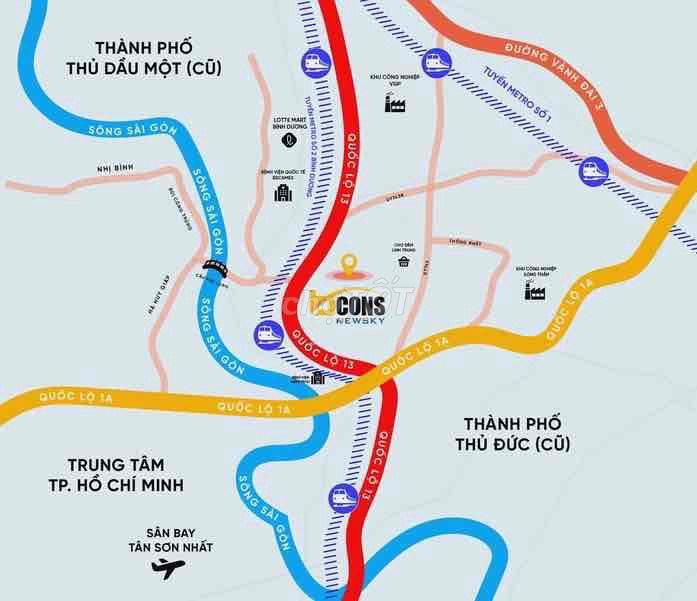 Căn hộ QL13, 66m2 2pn2vs