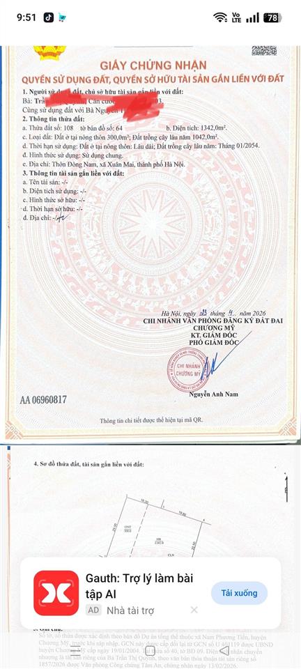 Bán đất tại nguyễn bá tạo, 22,8 tỷ, 1342 m2, giá siêu hời