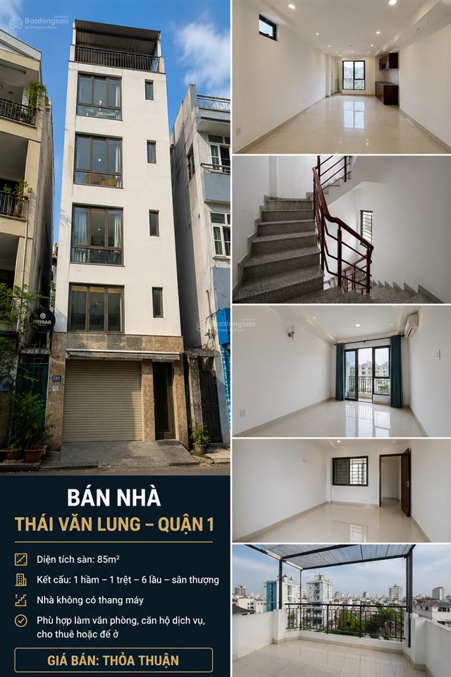 Bán tòa nhà đường thái văn lung  quận 1 ( khu phố nhật bản ) 85m2  hầm 7 lầu