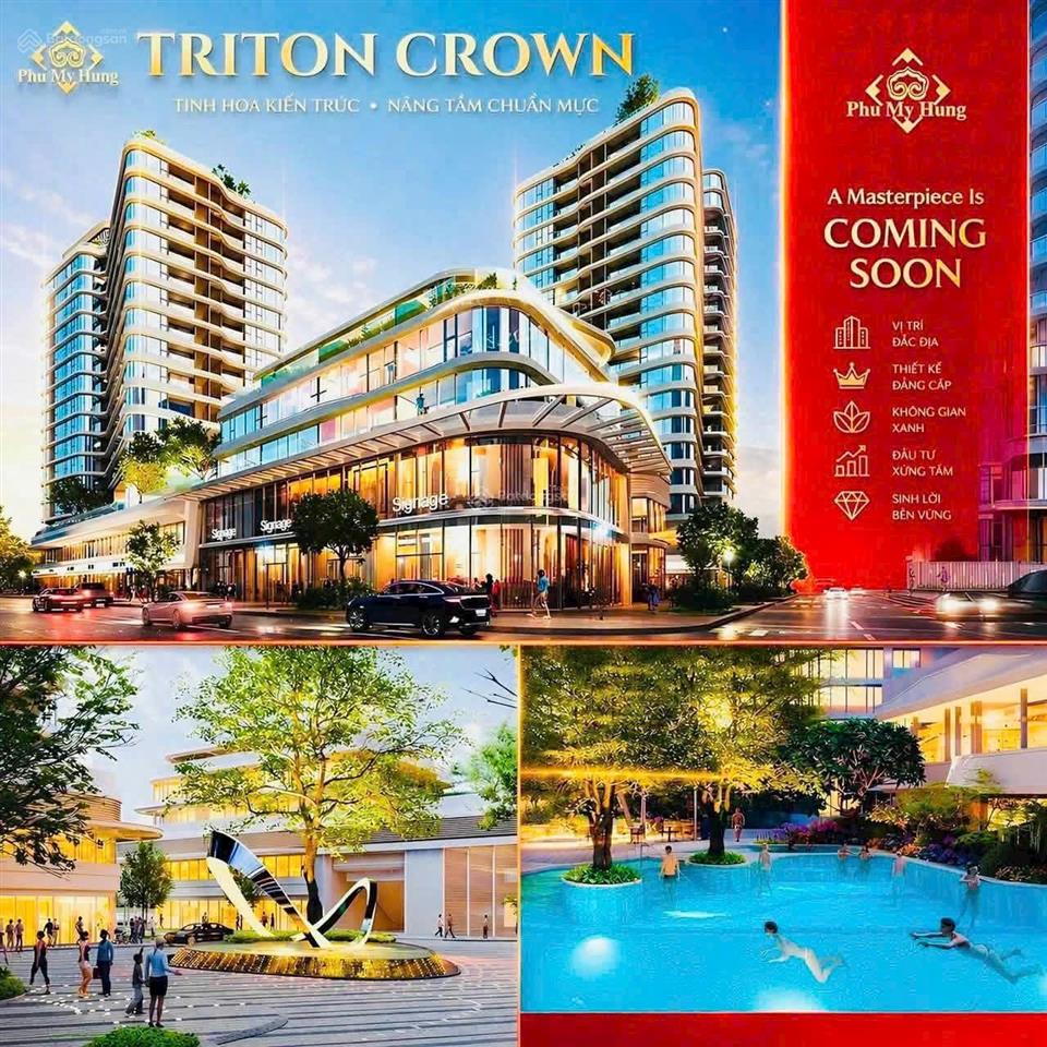 Nổi bật căn hộ hạng sang triton crown hồ bán nguyệt q7 trực tiếp pkd bảo châu phú mỹ hưng