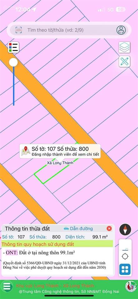 Bán đất lộc an, long thành 99m2 thổ cư 91,3m2, đường nhựa, giá 1 tỷ 810, sổ riêng