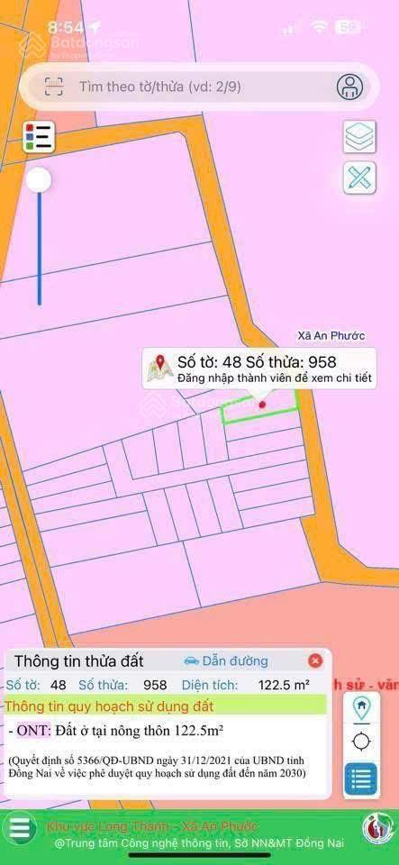 Bán đất an phước long thành 149m2 thổ cư sổ riêng | giá 1 tỷ 390 tl | gần kcn, đường xe hơi