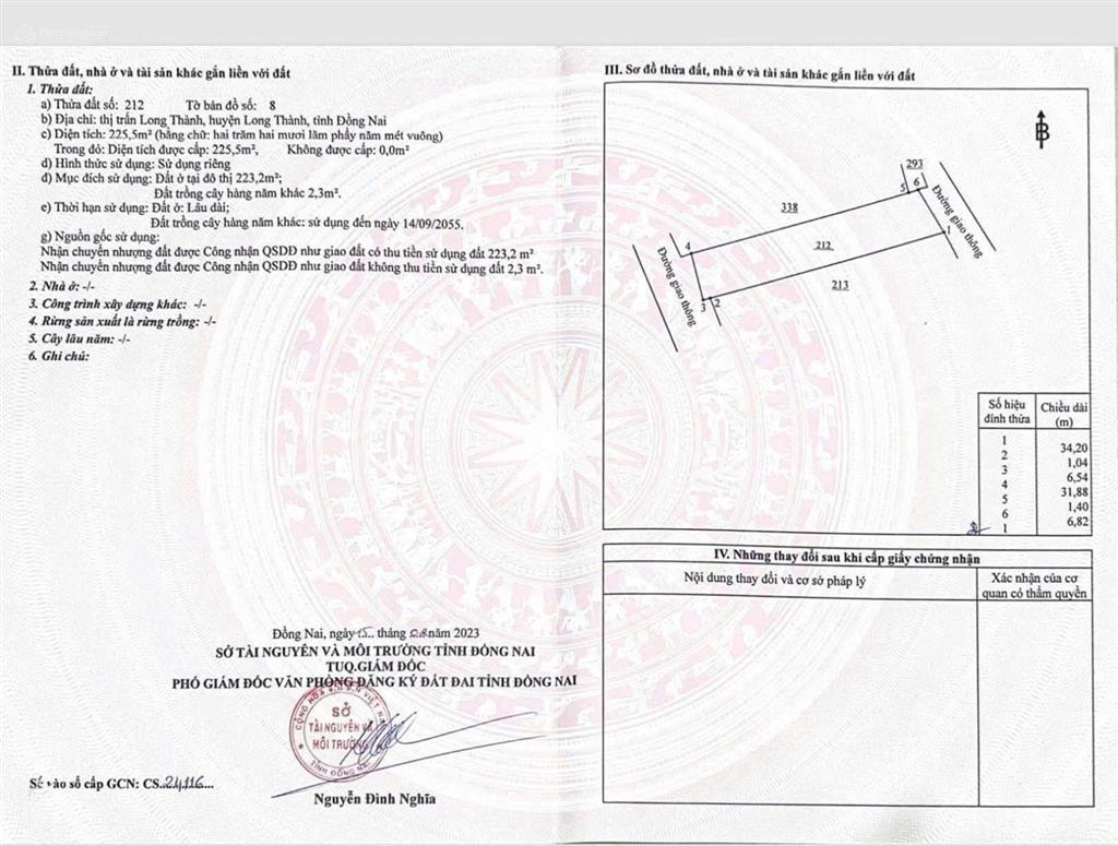Bán đất trung tâm long thành  xã phước hải  100% thổ cư  231m2  có nhà cho thuê  giá 6.7 tỷ
