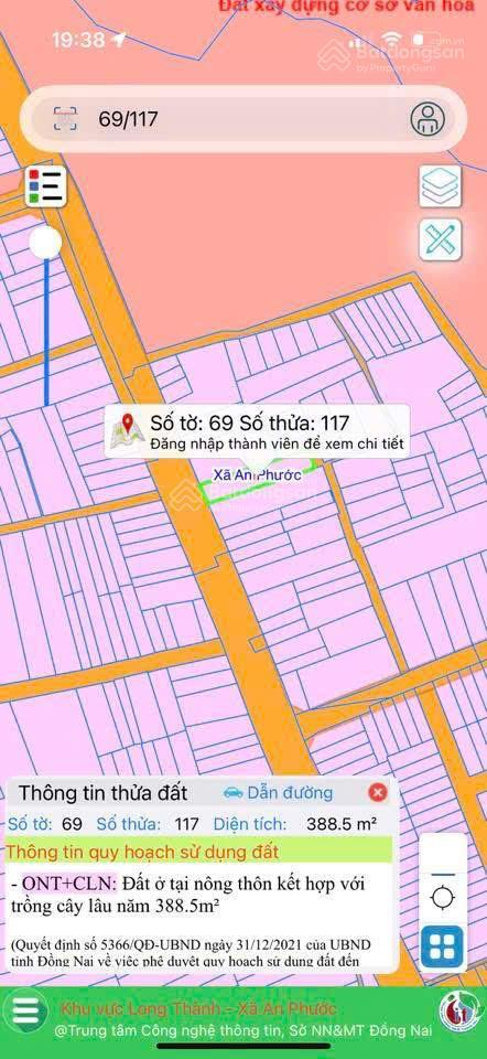 Bán đất mặt tiền chu văn an, an phước 388m2 có 300m thổ cư vị trí kinh doanh đẹp giá 14.5 tỷ