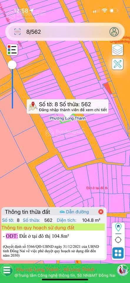 Bán nhanh 104m2 đất trung tâm phường long thành  mặt tiền đường lê thánh tông | giá tốt chỉ 4,3 tỷ