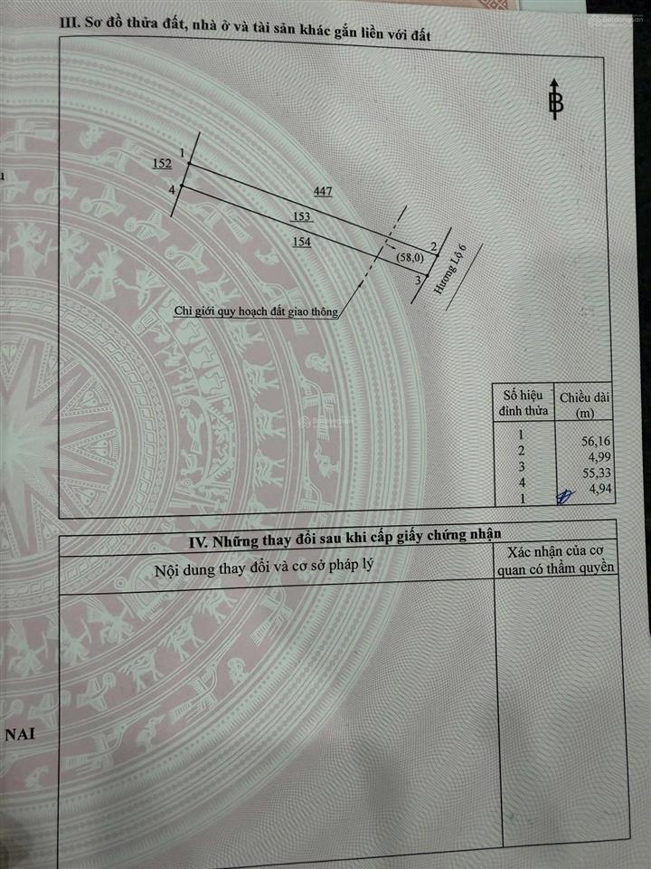 Bán đất mặt tiền hương lộ 6, phường tân triều, đồng nai, 1.066m2, sổ riêng, thổ cư