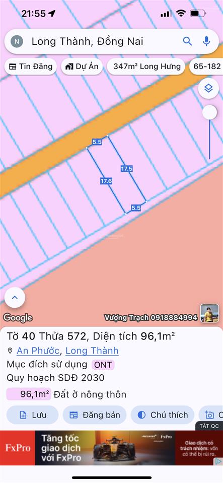 Bán đất an phước, đồng nai, sổ riêng, thổ cư 100%