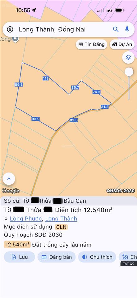 Đất bàu cạn, long thành 12.540m2, * thanh lý 10tỷ5, ngân hàng định giá 13tỷ5