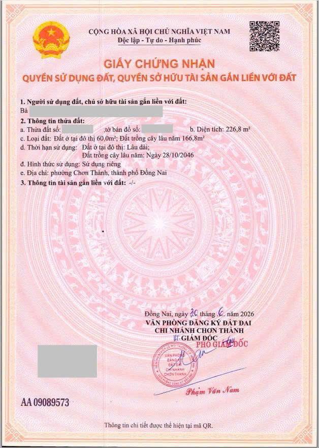 Đất ở đô thị ngay trung tâm chơn thành chỉ 200 triệu sở hữu ngay