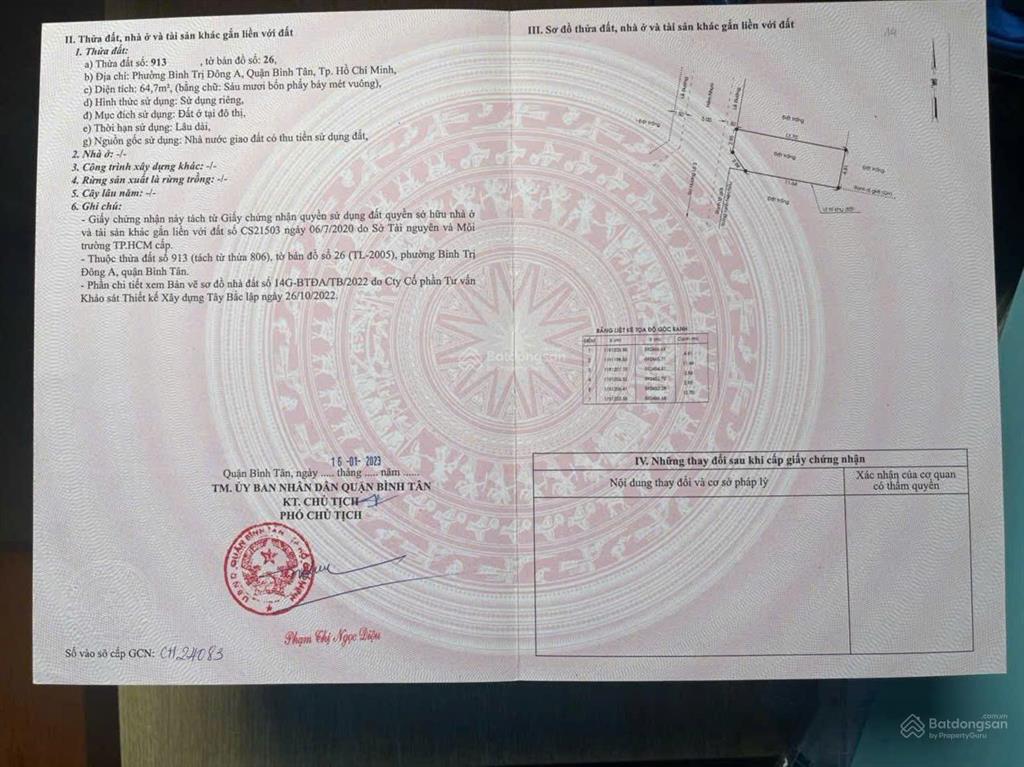Bán đất góc 2 mặt tiền 918 hương lộ 2 (4,8m*14m 6tỷ9 ) đối diện trường học tiềm năng sinh lời cao