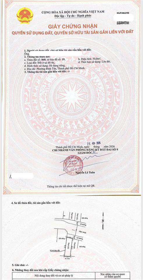 Bán đất 1/ nguyễn thị tú hẻm nhựa 12m (5,9m*10m ~ 59m2 giá 3ty8 tl) gần ngã tư gò mây, kdc vĩnh lộc