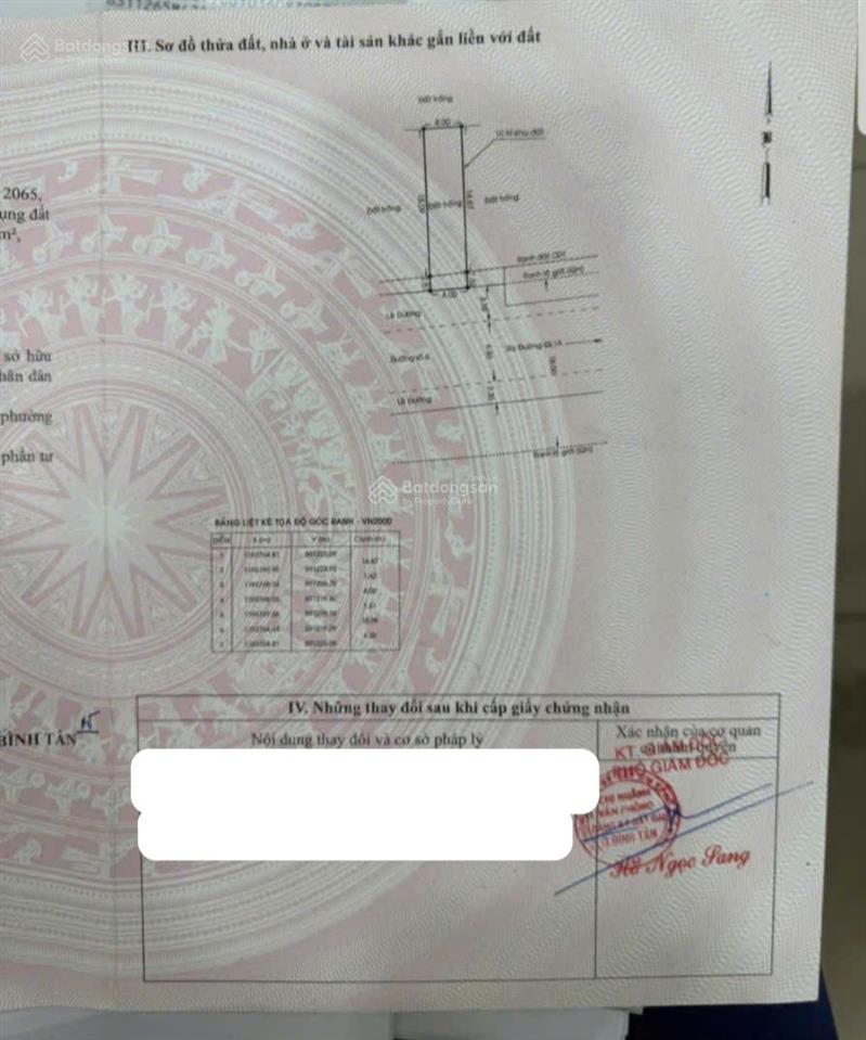 Bán đất mặt tiền kinh doanh đường số 6 bình tân (4m*17m 6tỷ4 tl) gần trường tiểu học hoàng văn thụ