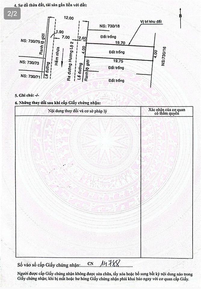 Đất hẻm kinh doanh 730 hương lộ 2 thông lê văn quới (4m*19,8m+vỉa hè 3m8,6 tỷ tl) gpxd được 6 tấm