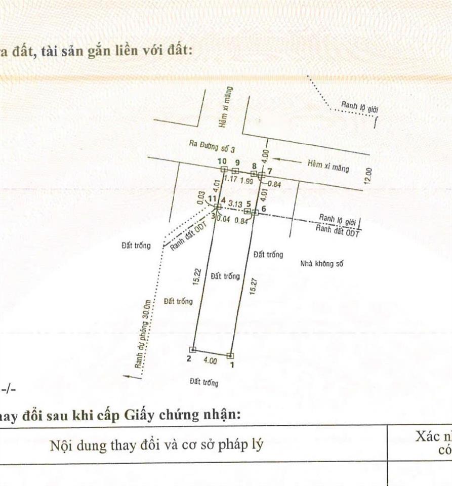 Bán đất đẹp 1/ đường số 3 kdc hiện hữu (4m*19,3m ~ 77m2) hẻm 6m sát kênh tham lương, aeon tân phú