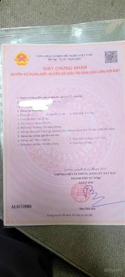 Bán nhà tân lập, đình bảng, từ sơn bắc ninh