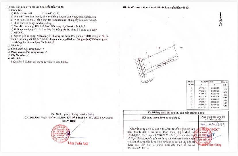 Bán đất đẹp tại xã vạn thắng, 2,5 tỷ, 320,6 m2 nhiều tiện ích