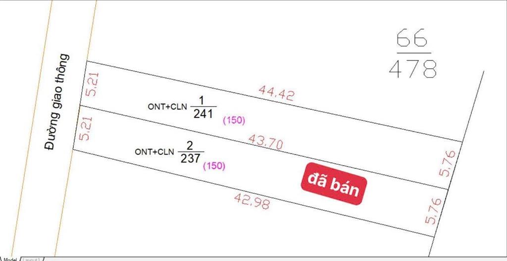 Chủ gửi bán lô đất 241m2 có 150m thổ cư , 1/ hùng vương xã phước an