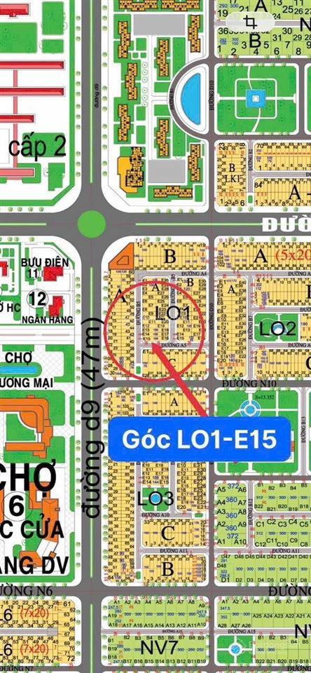Bán nhanh lô góc dự án hud mặt sau đường huỳnh thúc kháng, giá tốt