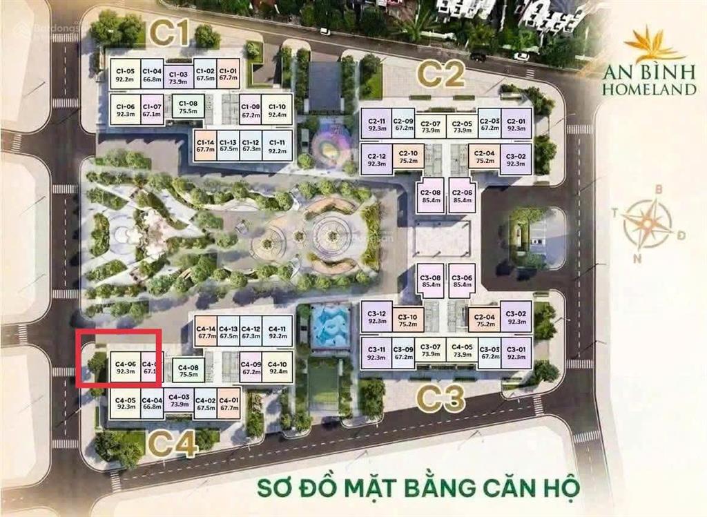 Cắt lỗ 500tr hđmb giá chuẩn căn hộ góc 3 phòng ngủ, 93m2 tầng trung, 6.5 tỷ cc an bình homeland
