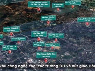 Bán đất nền hòa lạc giá f0, 100m, chỉ nhỉnh 3,4 tỷ. gần đhqg, gần cụm cn cao.  em thu 0965 692 ***