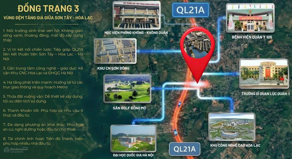 Hiếm có lô 2mt view hồ đẹp, sổ đỏ 100m2 full thổ cư, vị trí cực đẹp tại hoà lạc. ko dính quy hoạch.