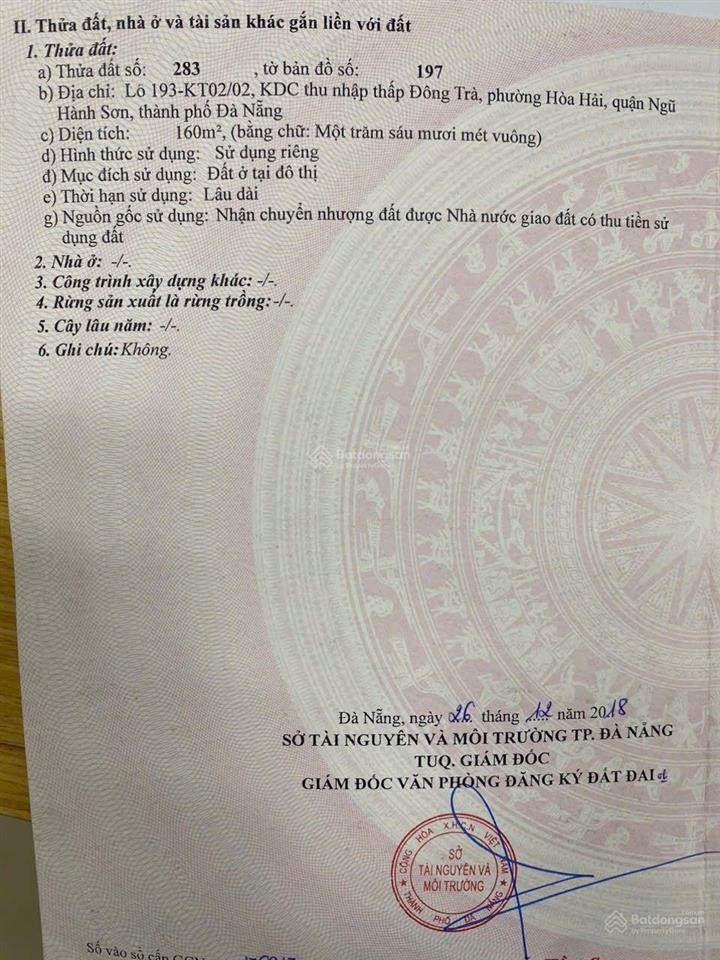 Bán lô đất đường lê thiện trị khu làng đại học
