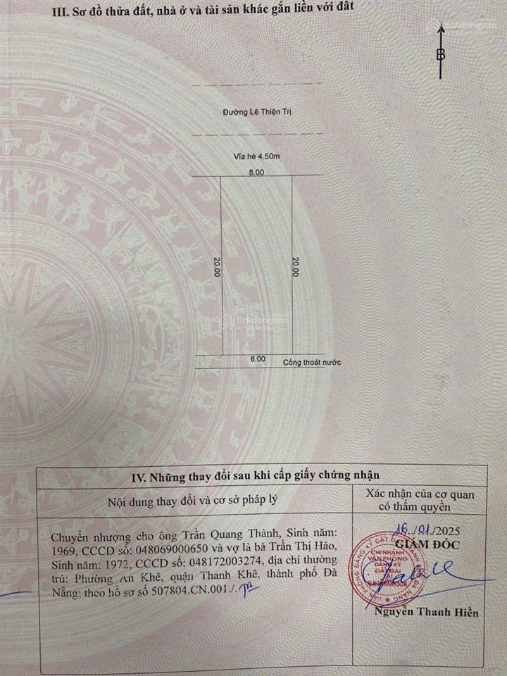 Bán lô đất đường lê thiện trị khu làng đại học