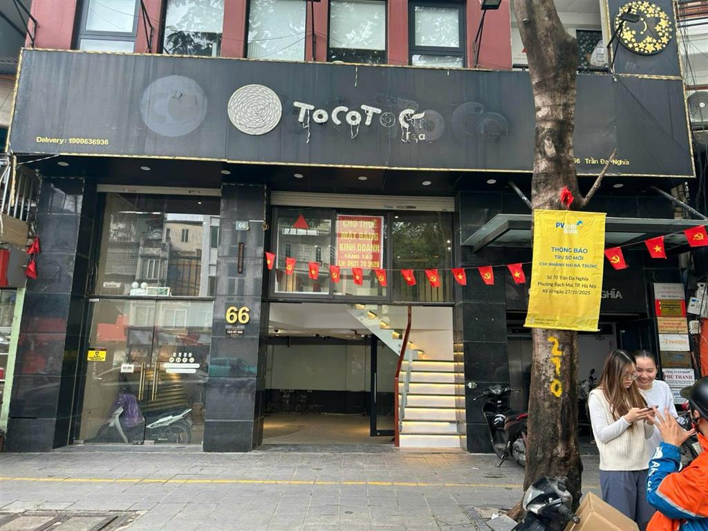 Mặt bằng trần đại nghĩa, dt150m*2t, mt 11,5m, giá thuê tốt phù hợp showroom,ngân hàng, đồ uống