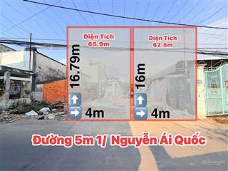 Đất ptân phong gần cư xá phúc hải , đường nguyễn ái quốc 100m 416m ,sổ riêng thổ cư 2.95 tỷ