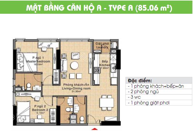 Cho thuê ch đức khải quận 7. 85m2 2pn 3wc, có nội thất. giá chỉ 8 tr/tháng