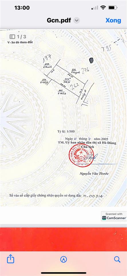 Cc cần bán gấp đất tổ 15 yên nghĩa ngoài đê  hà đông dt 258m2 mt 10m2. giá đầu tư  chốt sâu.
