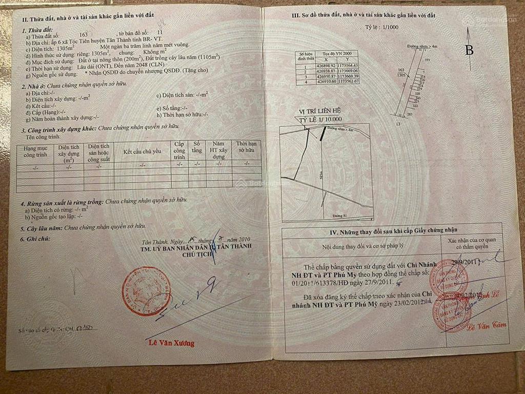 Siêu phẩm đất thổ cư gần trung tâm phường phú mỹ mà đơn giá chỉ hơn 4tr/m2