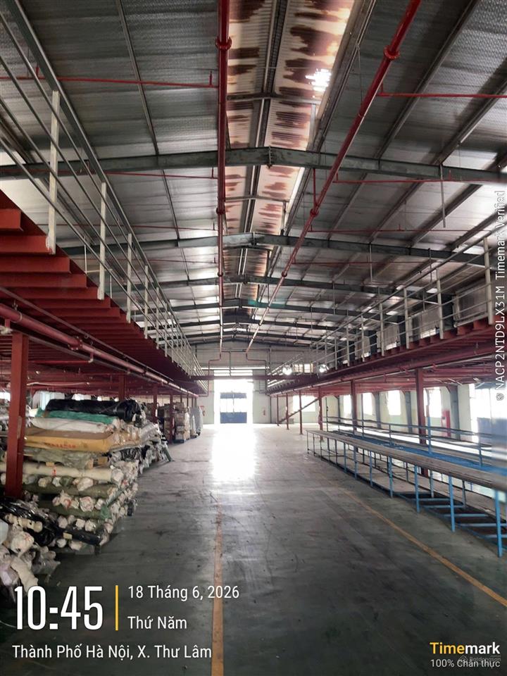 Cho thuê kho xưởng 5000m2 có chia nhỏ tại gần thị trấn đông anh, hà nội. pccc tiêu chuẩn, giá rẻ