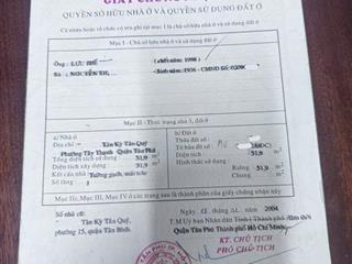 Bán nhà 52m2  tân kỳ tân quý, gần siêu thị pandora trường chinh  giá 4.5 tỷ