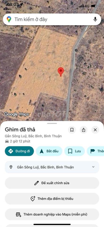 Đất thị trấn Lương Sơn Bắc Bình Bình Thuận 21483 m2 giá 1,8 tỉ