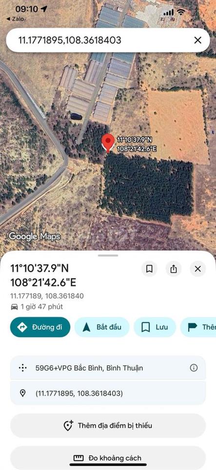 Cần bán lô đất Nông Nghiệp, lương Sơn Bắc Bình 20000 m2 giá 580 triệu.