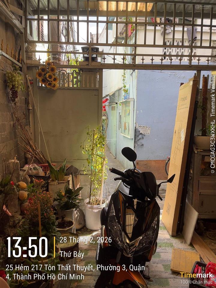 Bán nhà ngang 4m hẻm 1/ kdc hh tôn thất thuyết p3 q4