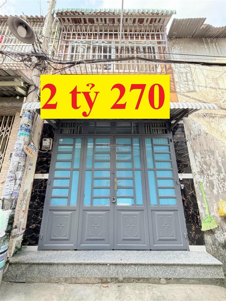 Nhà 2 tầng sát aeon tân phú, chỉ 2tỷ270, đường lớn 4m, sổ hồng riêng, không quy hoạch, giáp tân phú