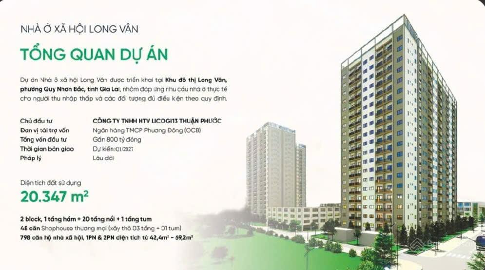 Bán căn hộ nhà ở xã hội long vân licogi 13 quy nhơn căn 47m2 giá chỉ 690 triệu