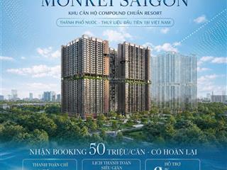 Tt chỉ 235 triệu sở hữu ngay căn hộ monrei saigon 1pn, hỗ trợ ls 0%, ân hạn gốc 5 năm ck cực tốt
