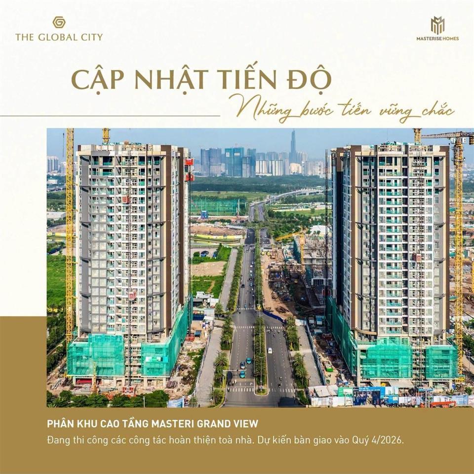 Căn masteri grand view 3pn 109m2 giá 15,8 tỷ ck tới 15% nhận nhà cuối năm hỗ trợ vay 80% ls ưu đãi